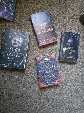 Until the World Falls Down by Jordan Lynde - Navy & Red Paperback
